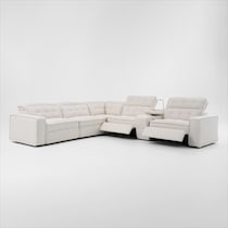 bellini white sectional   
