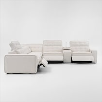 bellini white sectional   