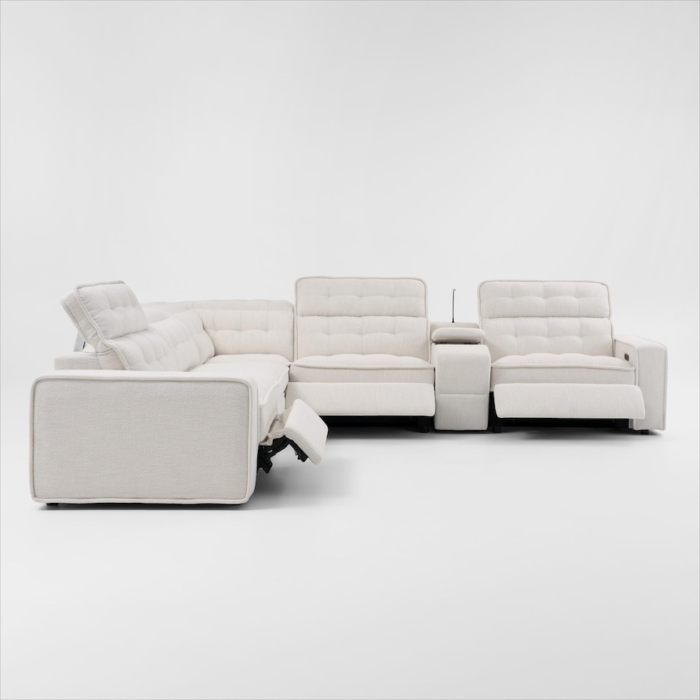 bellini white sectional   