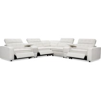 bellini white sectional   