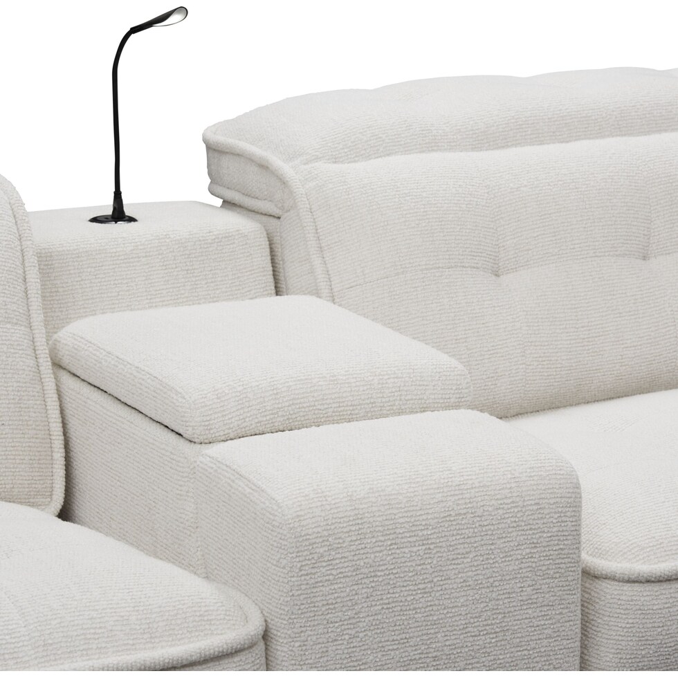 bellini white sectional   