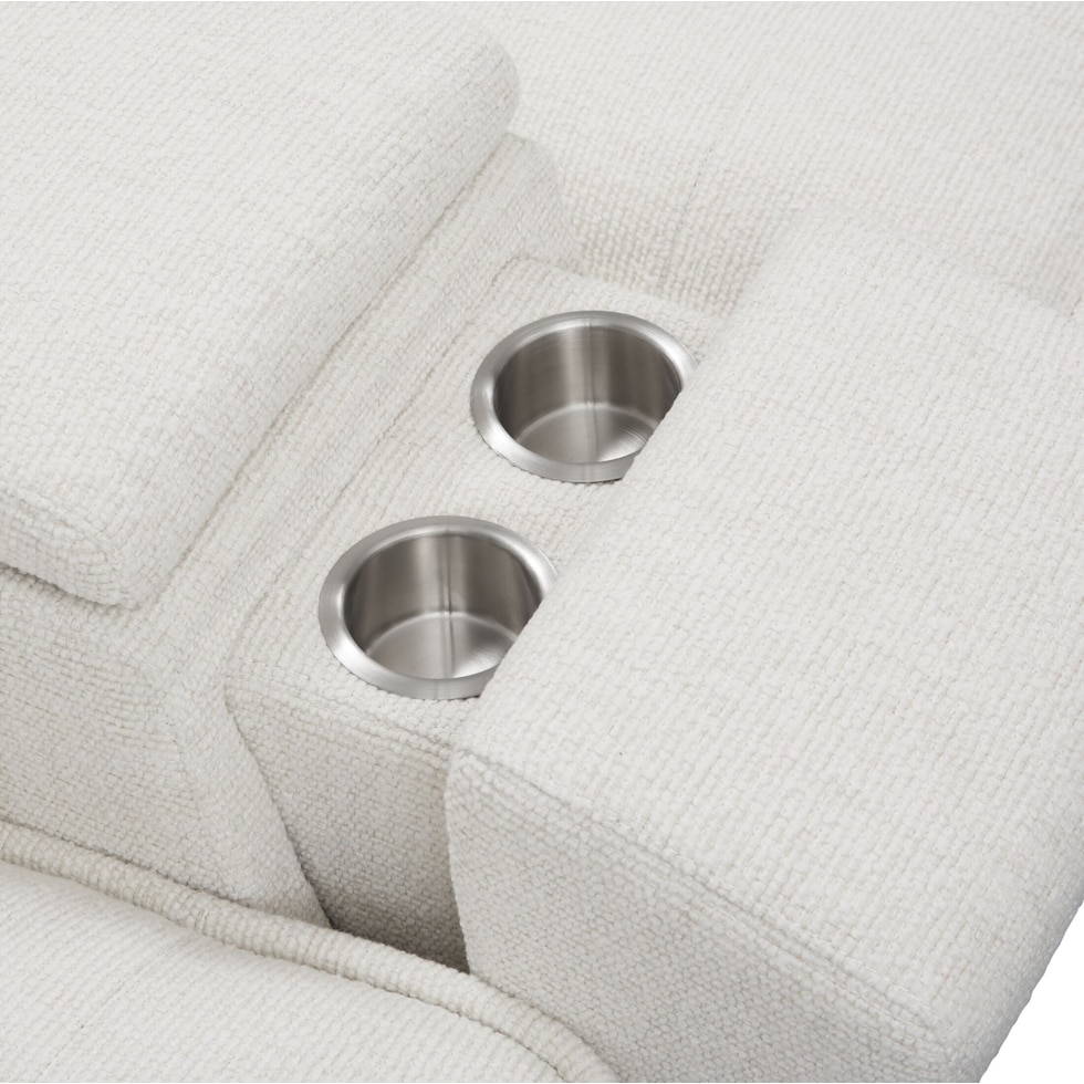 bellini white sectional   