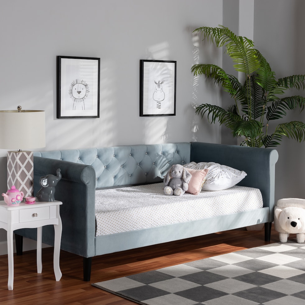 bello blue twin bed   