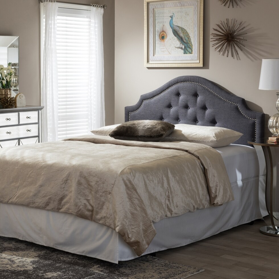 bello gray full headboard   