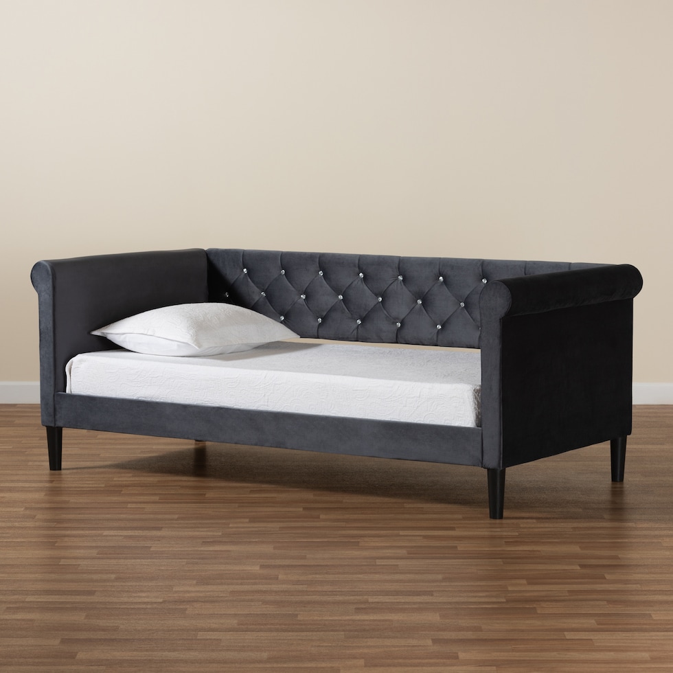 bello gray twin bed   