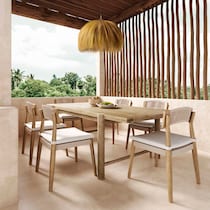 belmar light brown outdoor dining table   