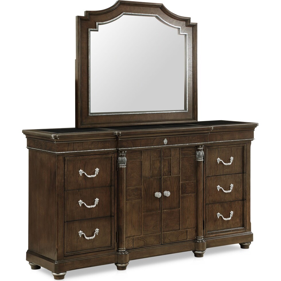 belmont dark brown  pc queen bedroom   