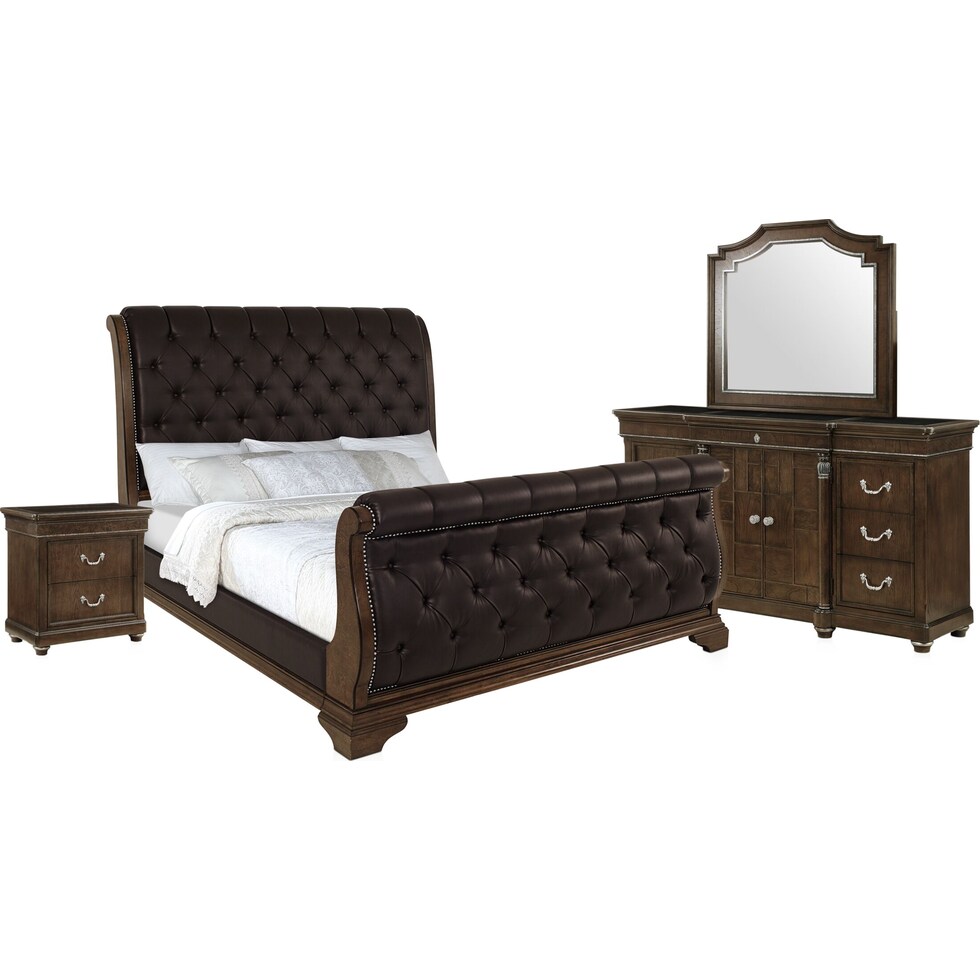 belmont dark brown  pc king bedroom   