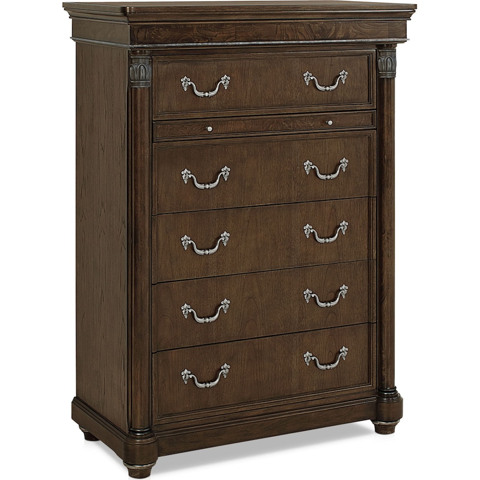 belmont dark brown chest   