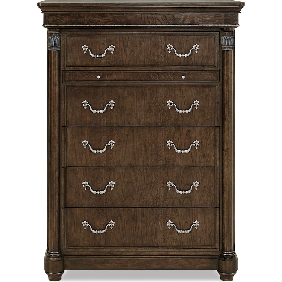 belmont dark brown chest   