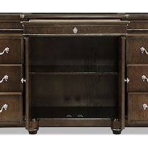 belmont dark brown dresser & mirror   