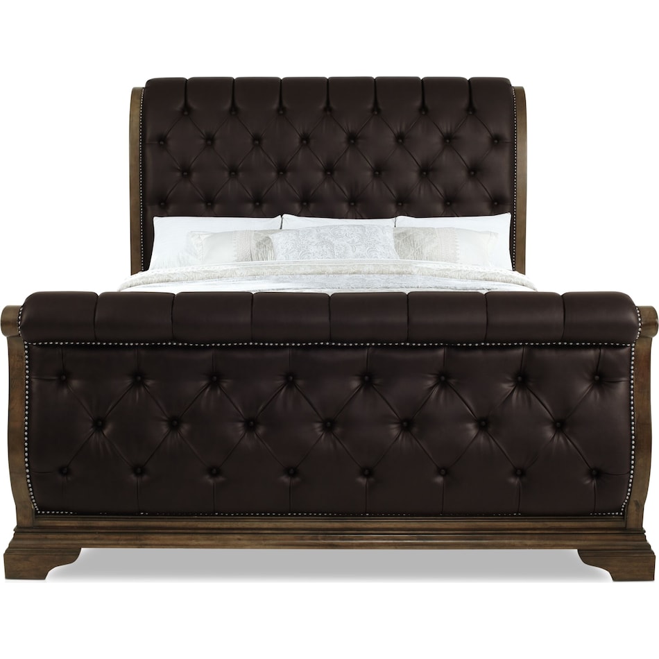 belmont dark brown king bed   