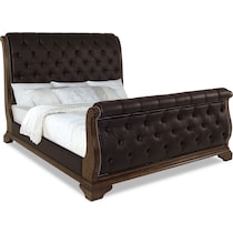belmont dark brown queen bed   