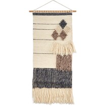 benett charcoal and ivory wall art   