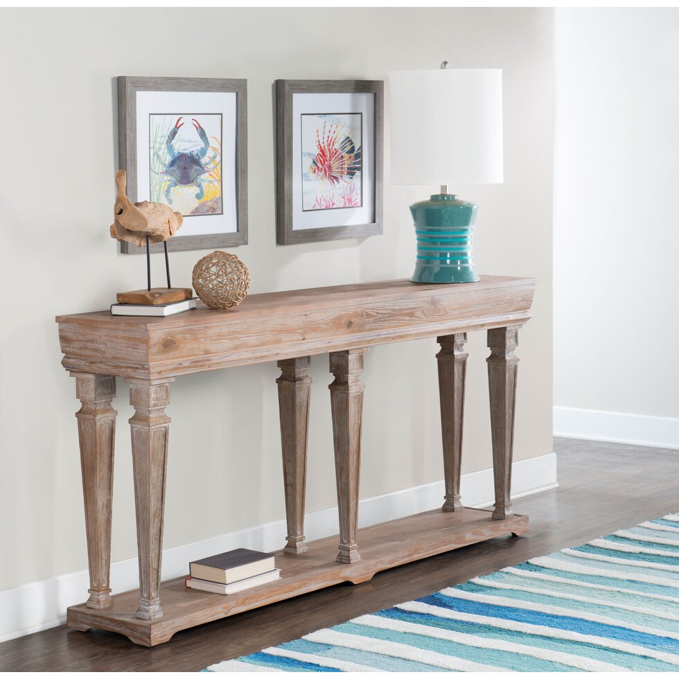 benji dark brown console table   