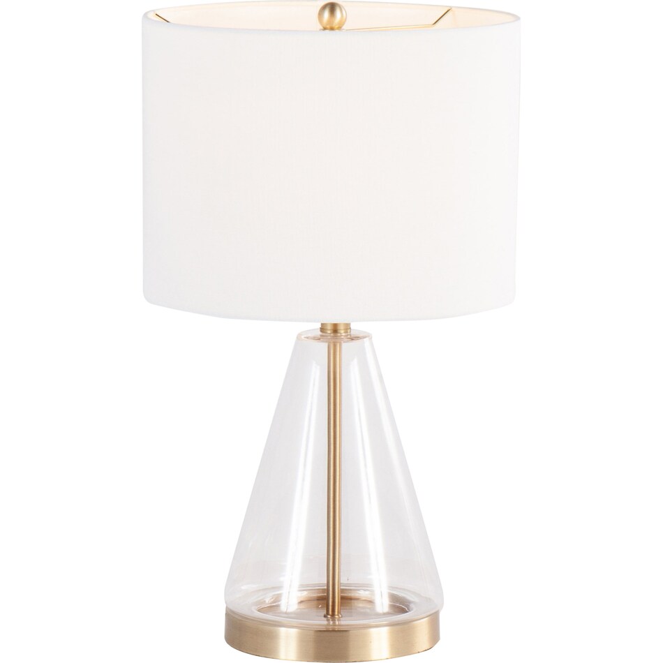 benoit gold white table lamp   