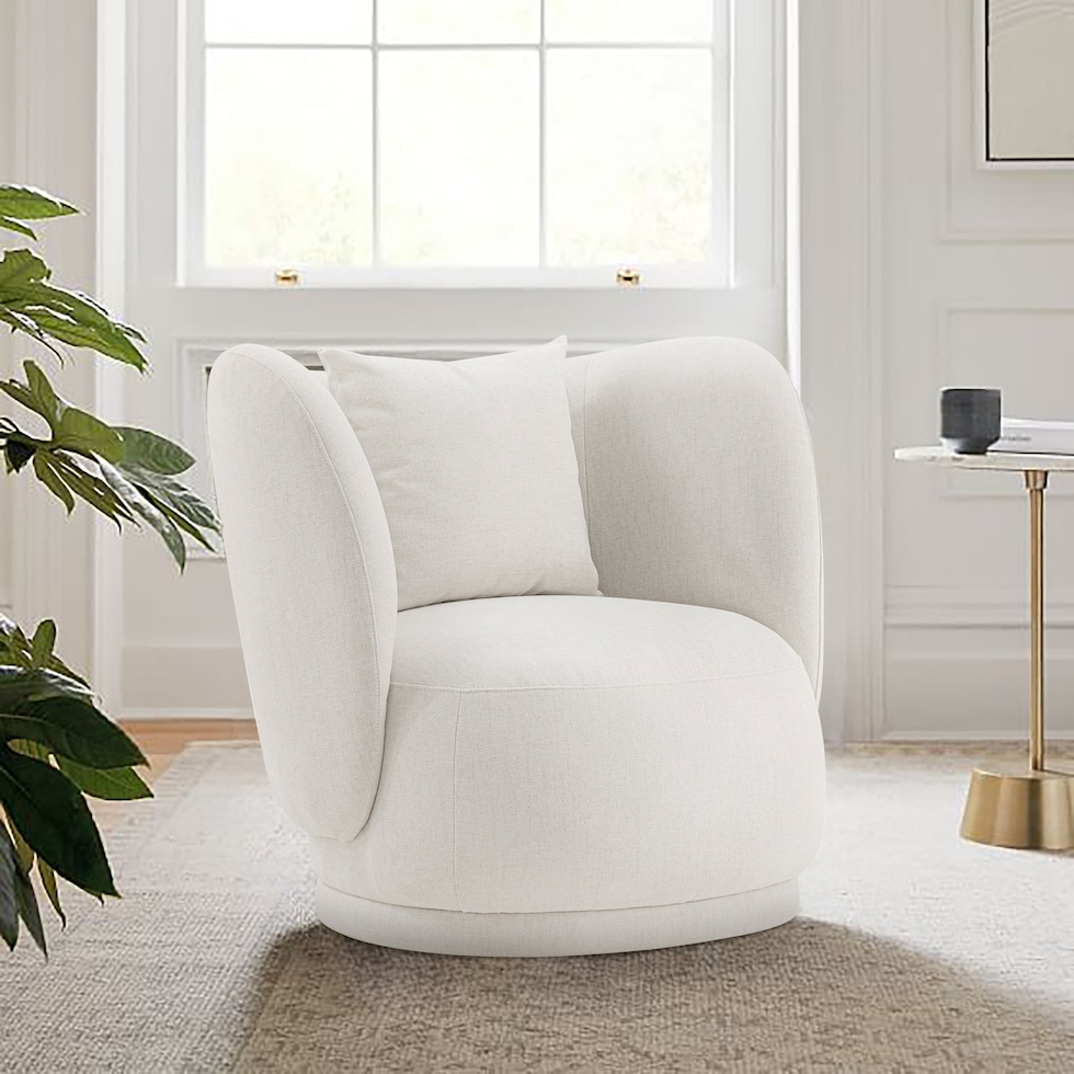 benson cream accent chair   