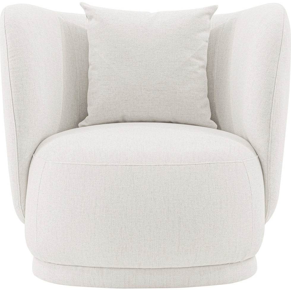 benson cream accent chair   