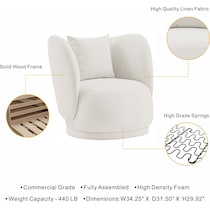 benson cream accent chair   