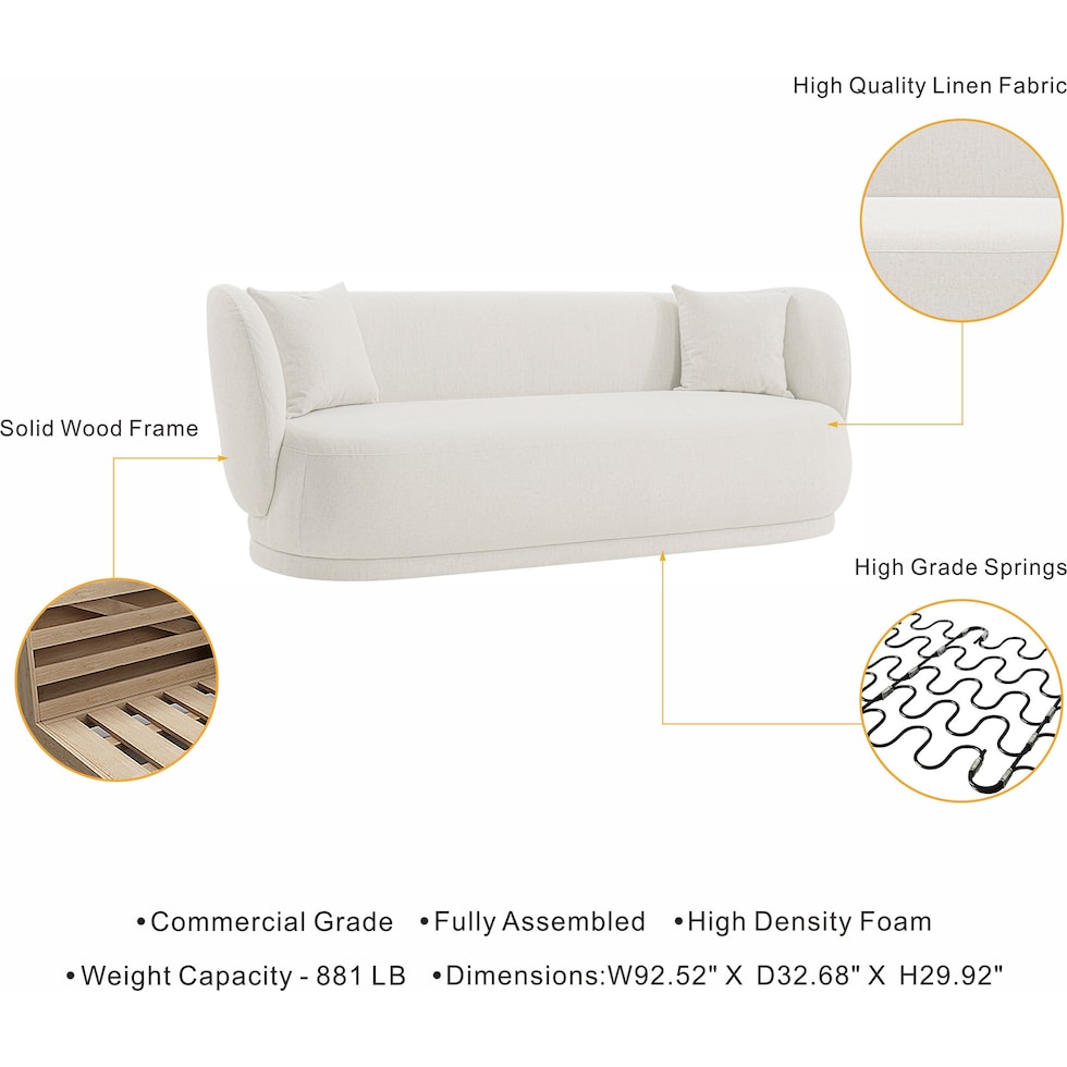 benson cream sofa   