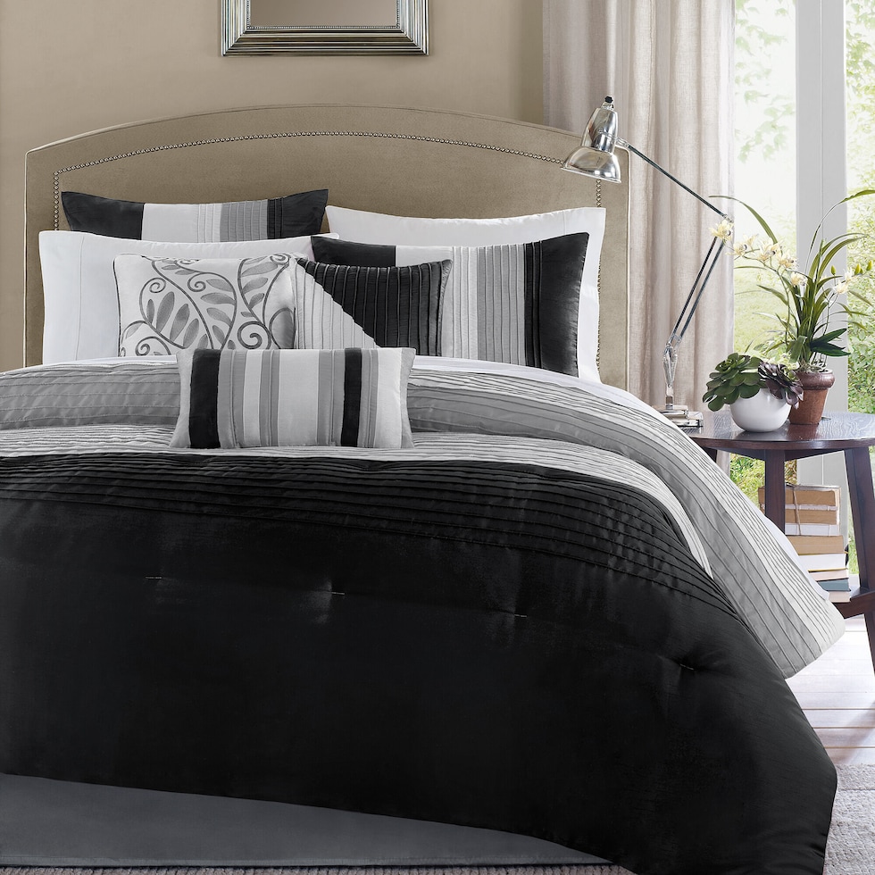 bentley black queen bedding set   