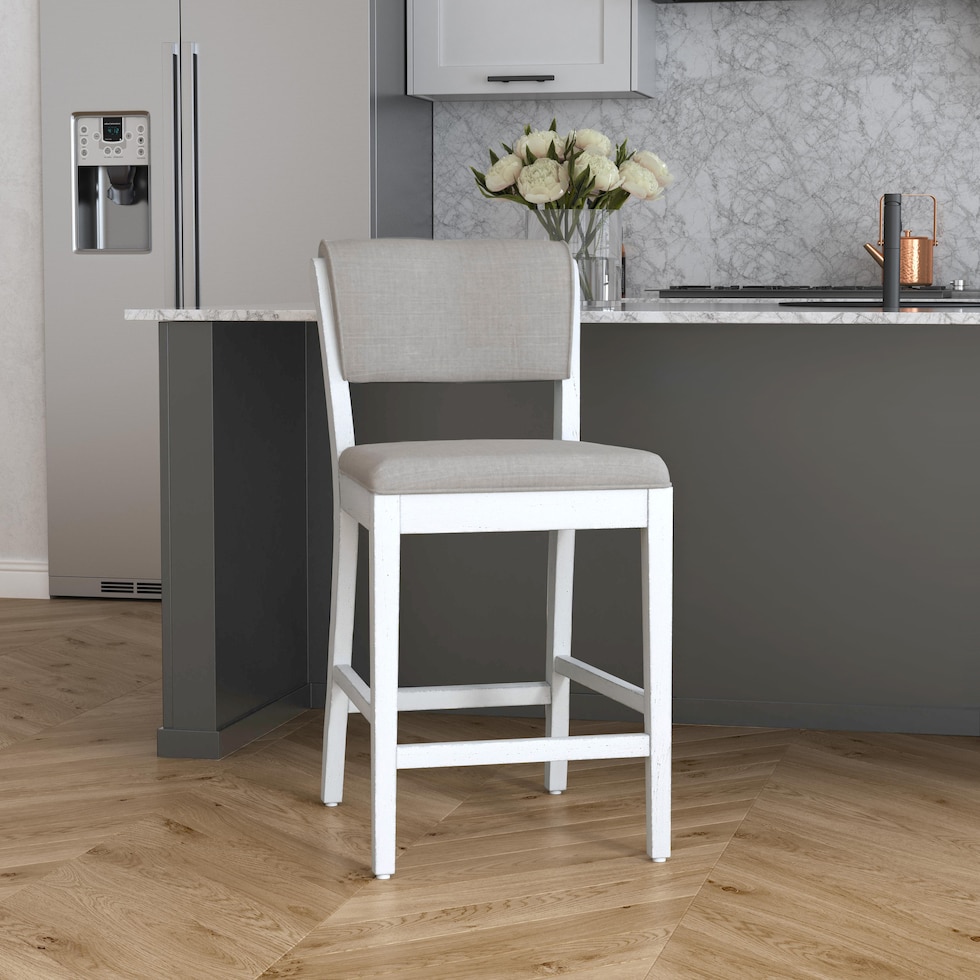 berea gray and white counter height stool   