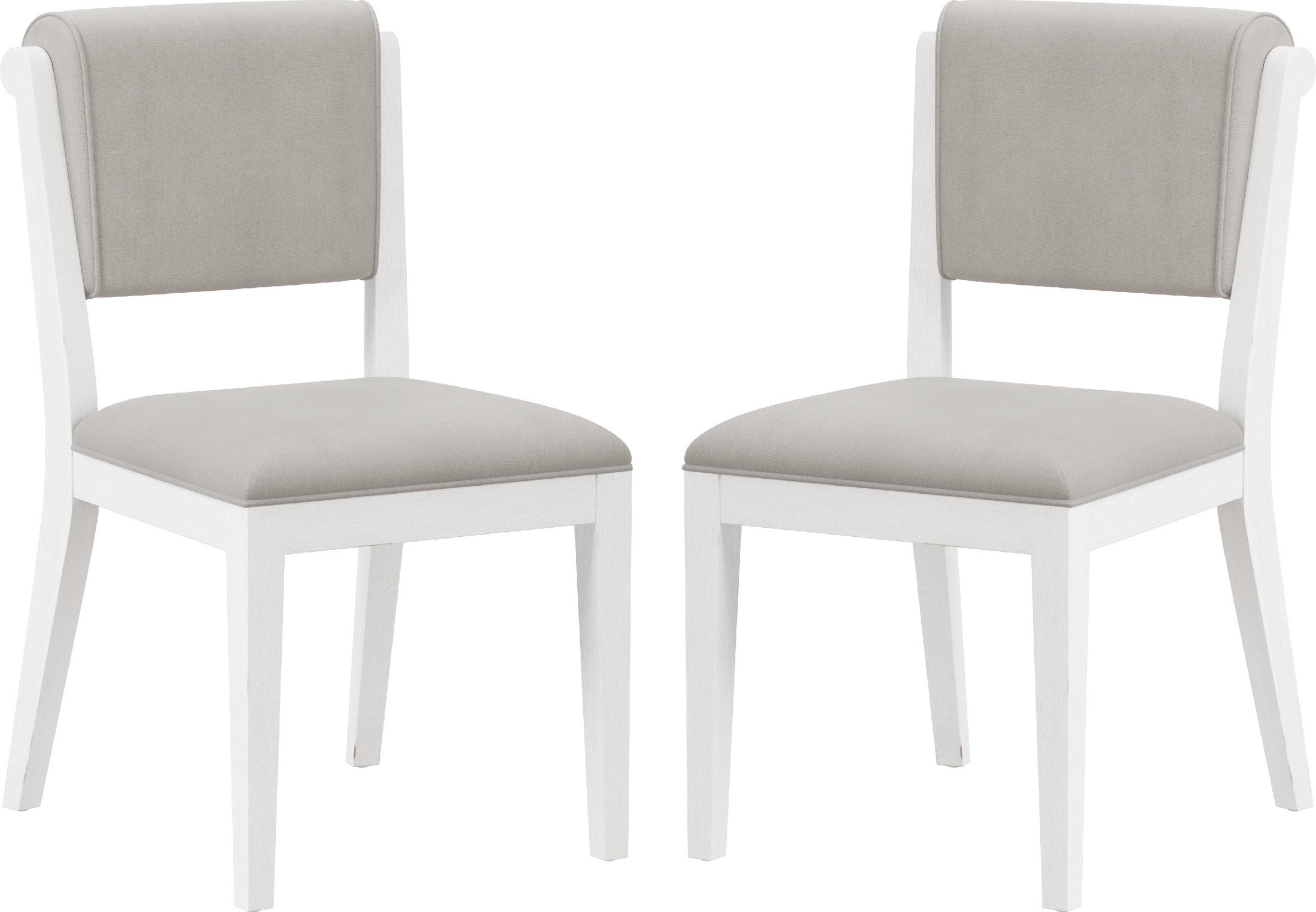 Berea Set of 2 Dinng Chairs Gray and White American Signature Furniture