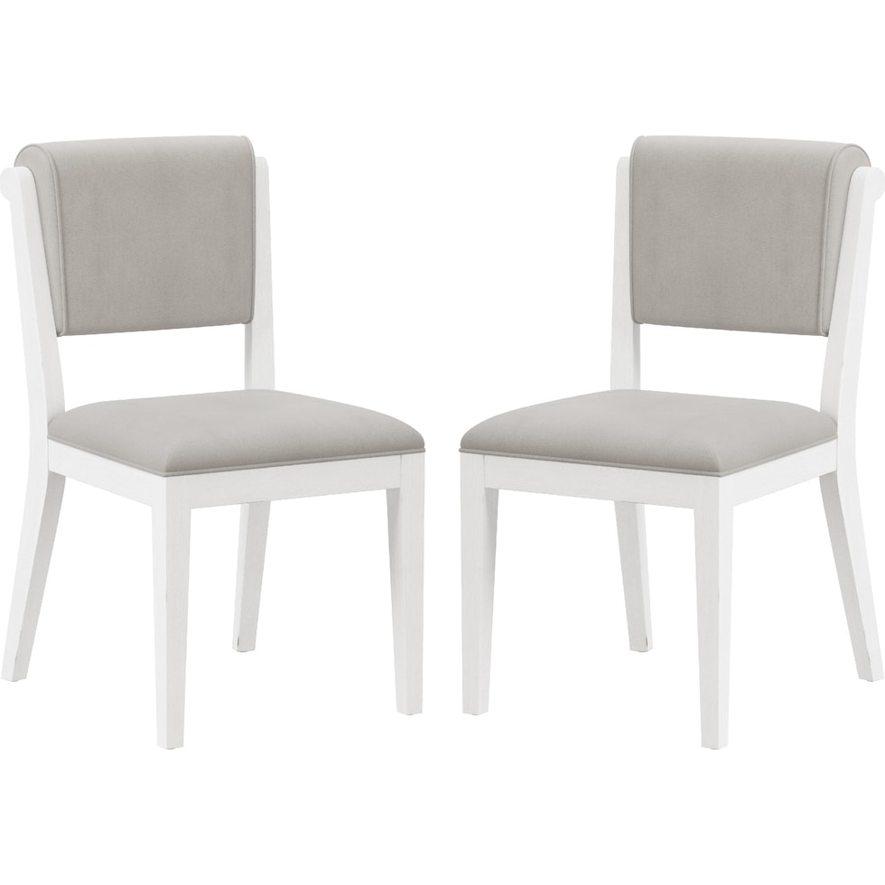 berea gray and white dining chair   