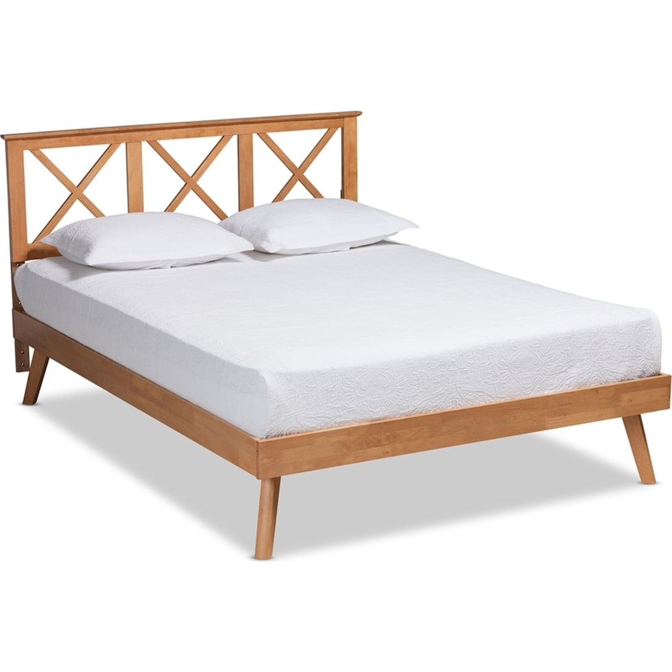 berenice light brown full bed   