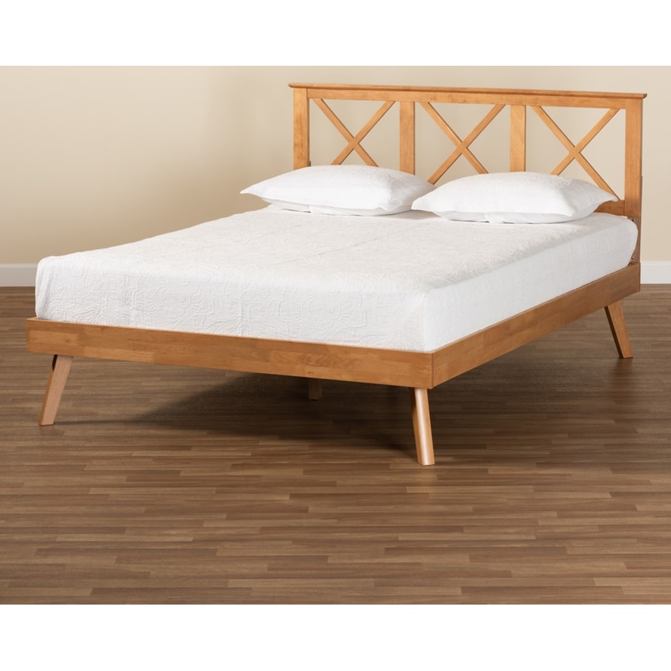 berenice light brown full bed   