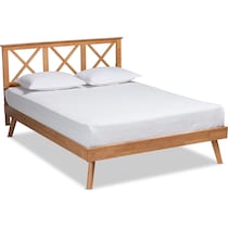 berenice light brown queen bed   