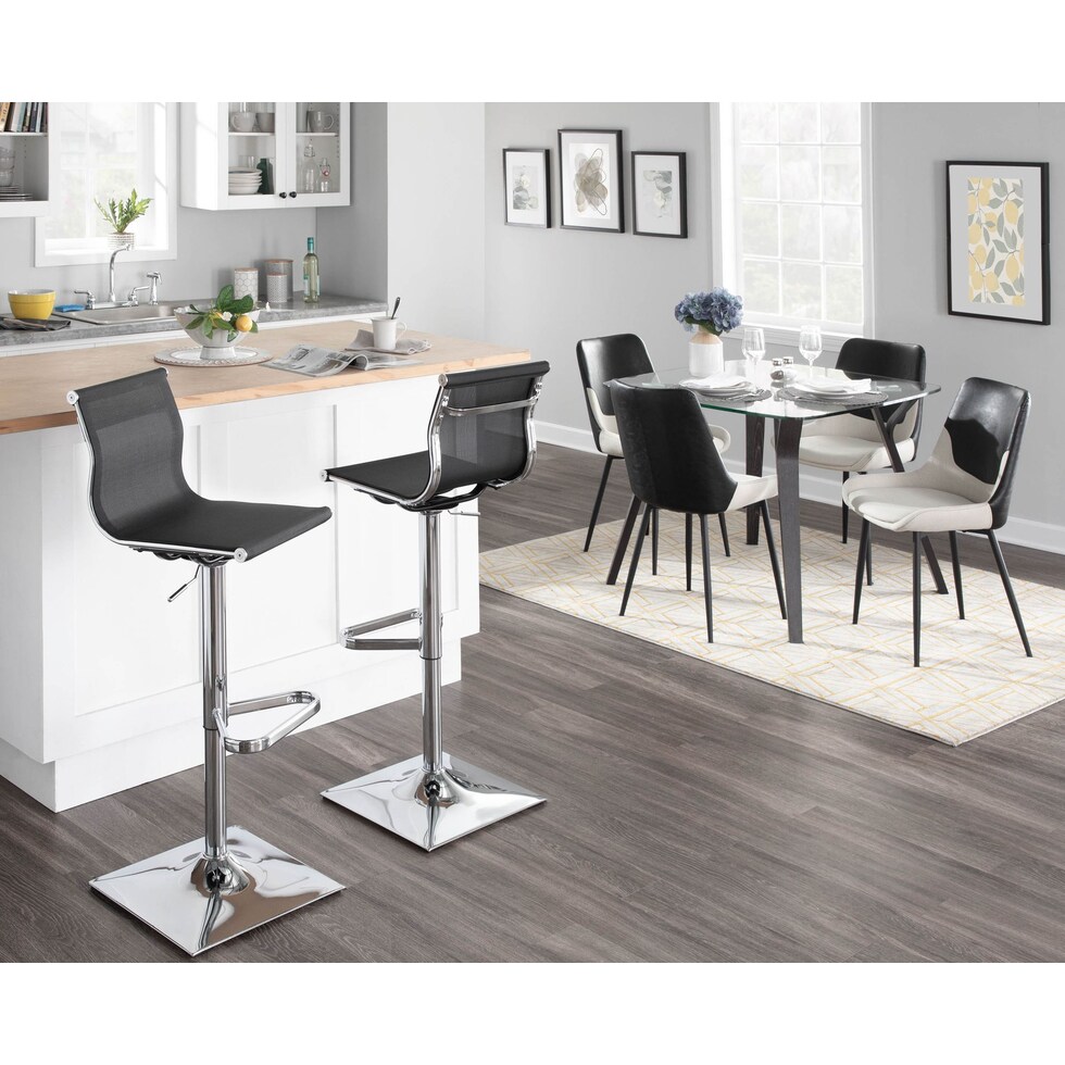 bergen black bar stool   