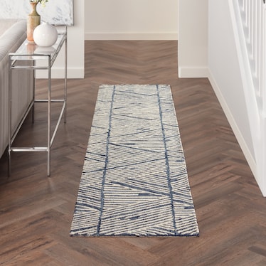 Berlin Area Rug - White/Blue