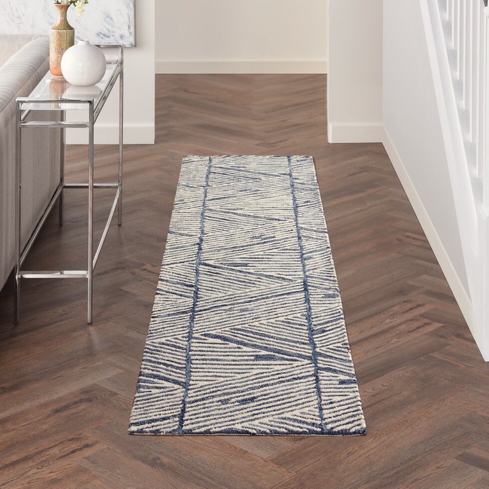 berlin white blue area rug  x    