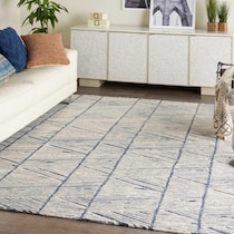berlin white blue area rug  x    