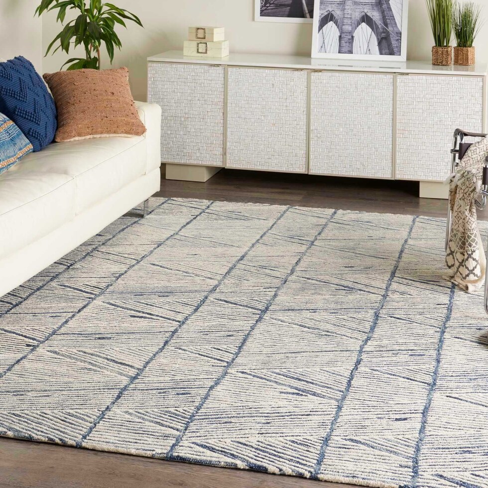 berlin white blue area rug  x    