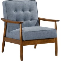 bernice blue accent chair   