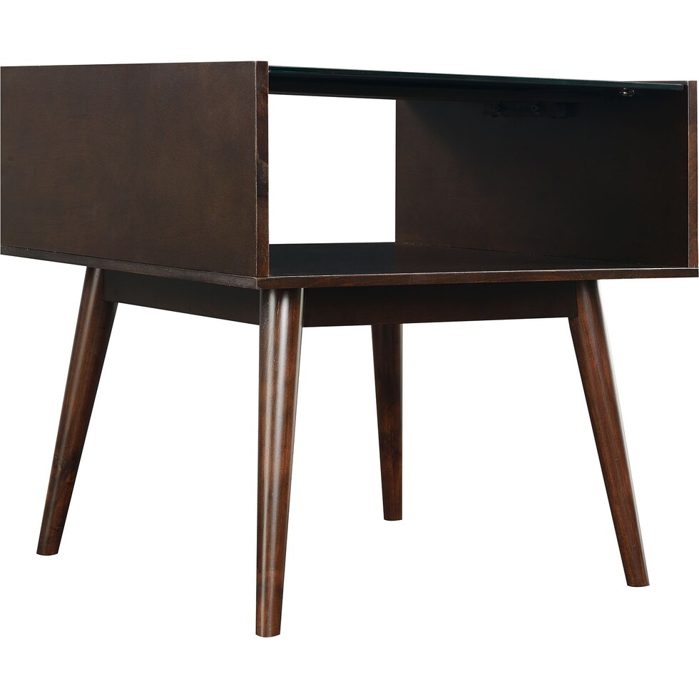 bert dark brown end table   