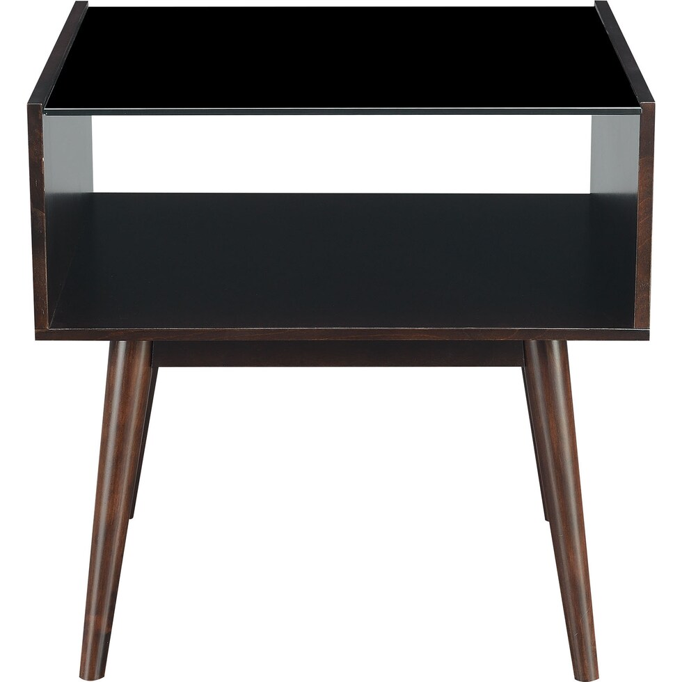 bert dark brown end table   