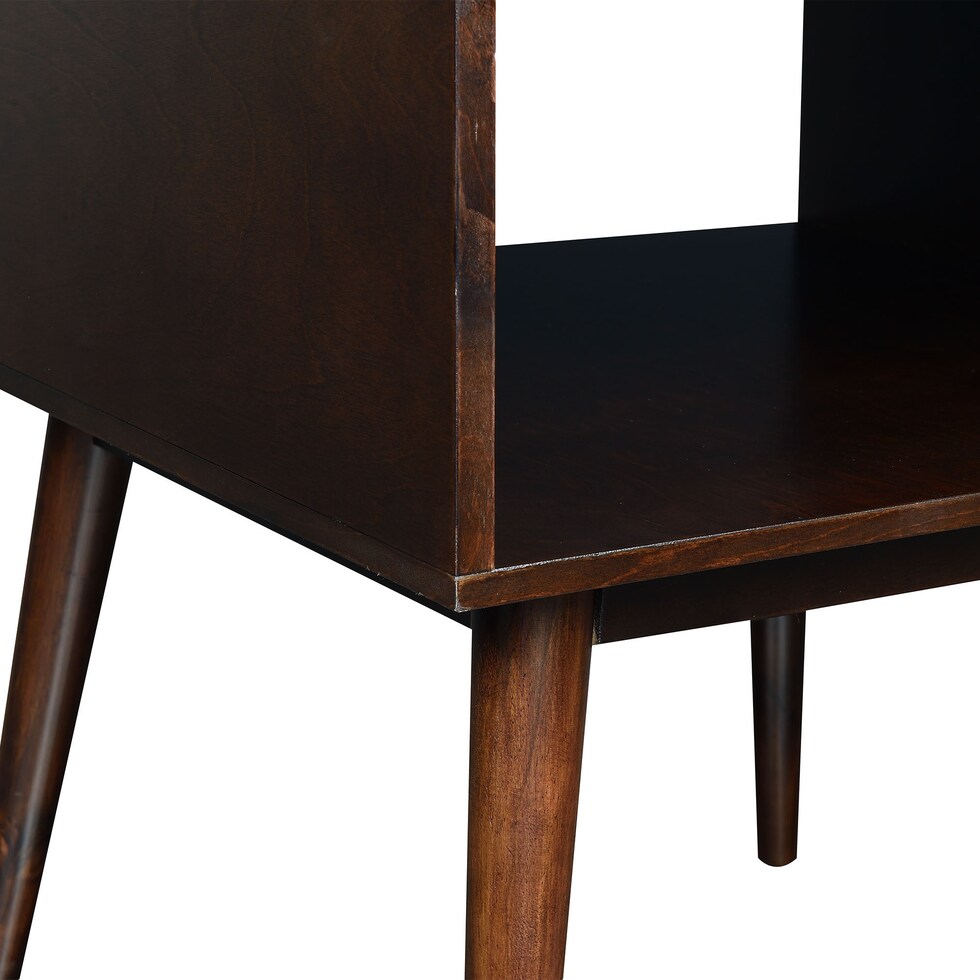 bert dark brown end table   