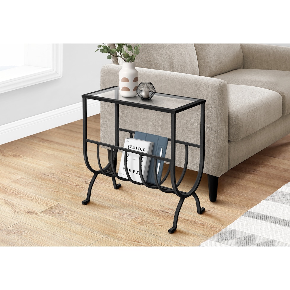 beryl glass end table   