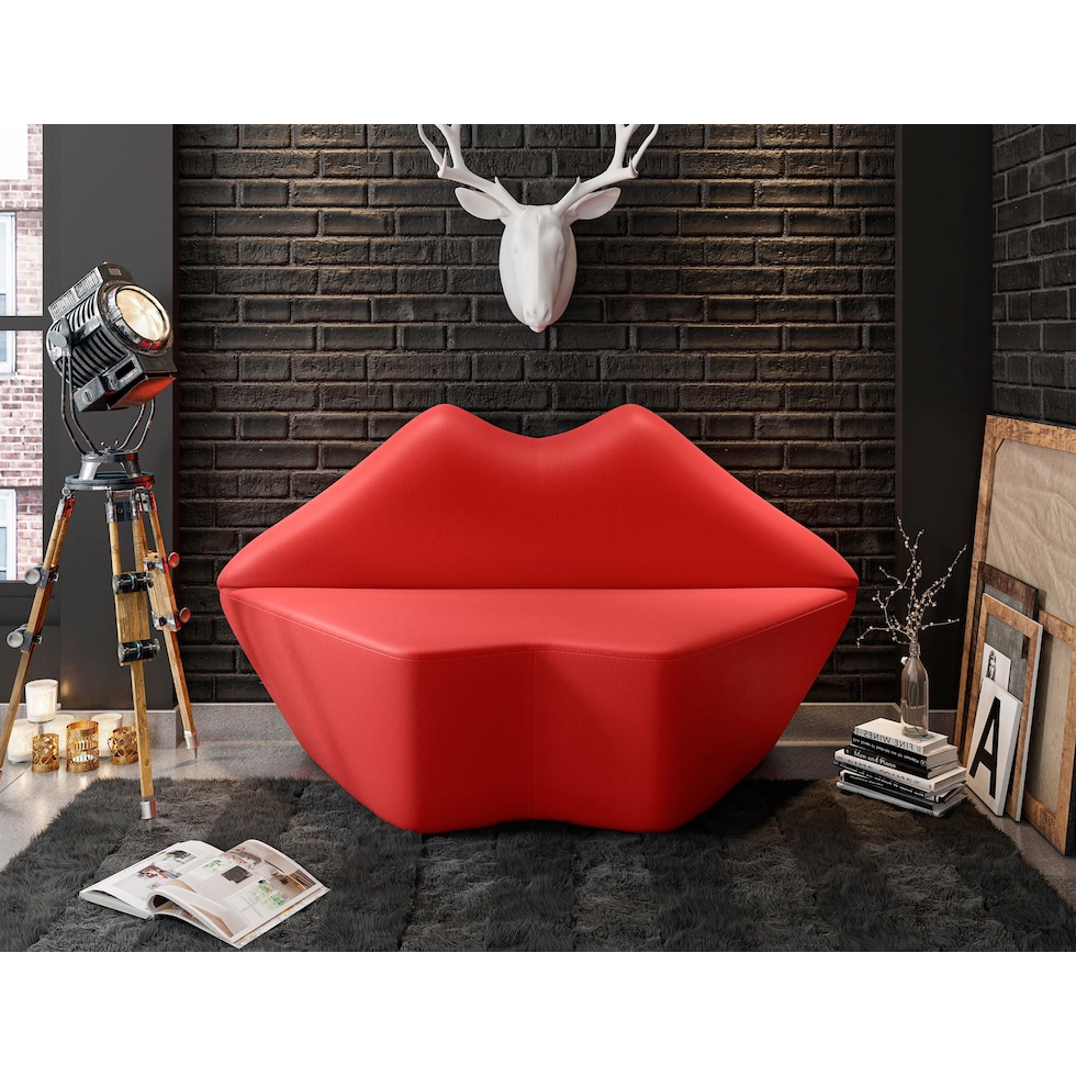 beso red loveseat   