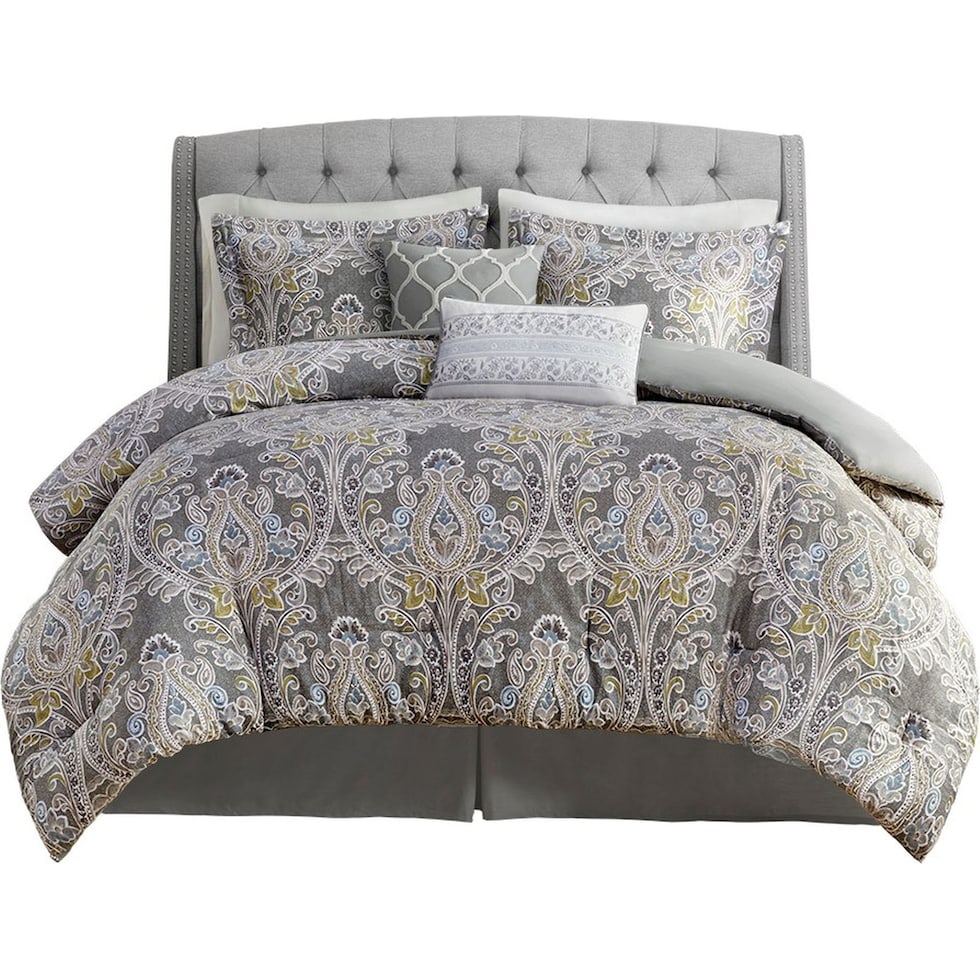 bethany gray full bedding set   