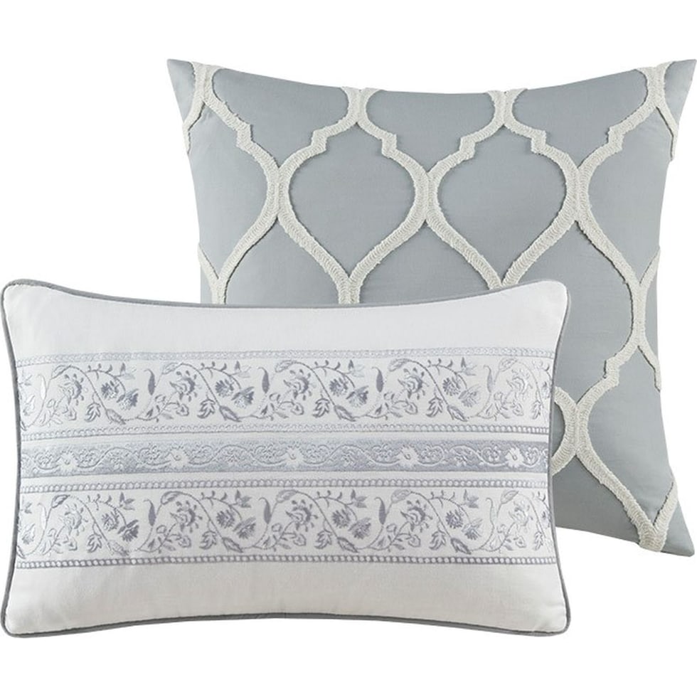 bethany gray full bedding set   