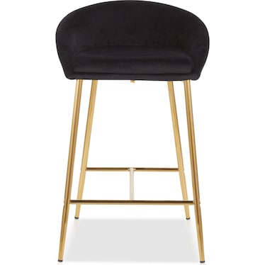 Betsy Set of 2 Counter-Height Stools - Gold/Black