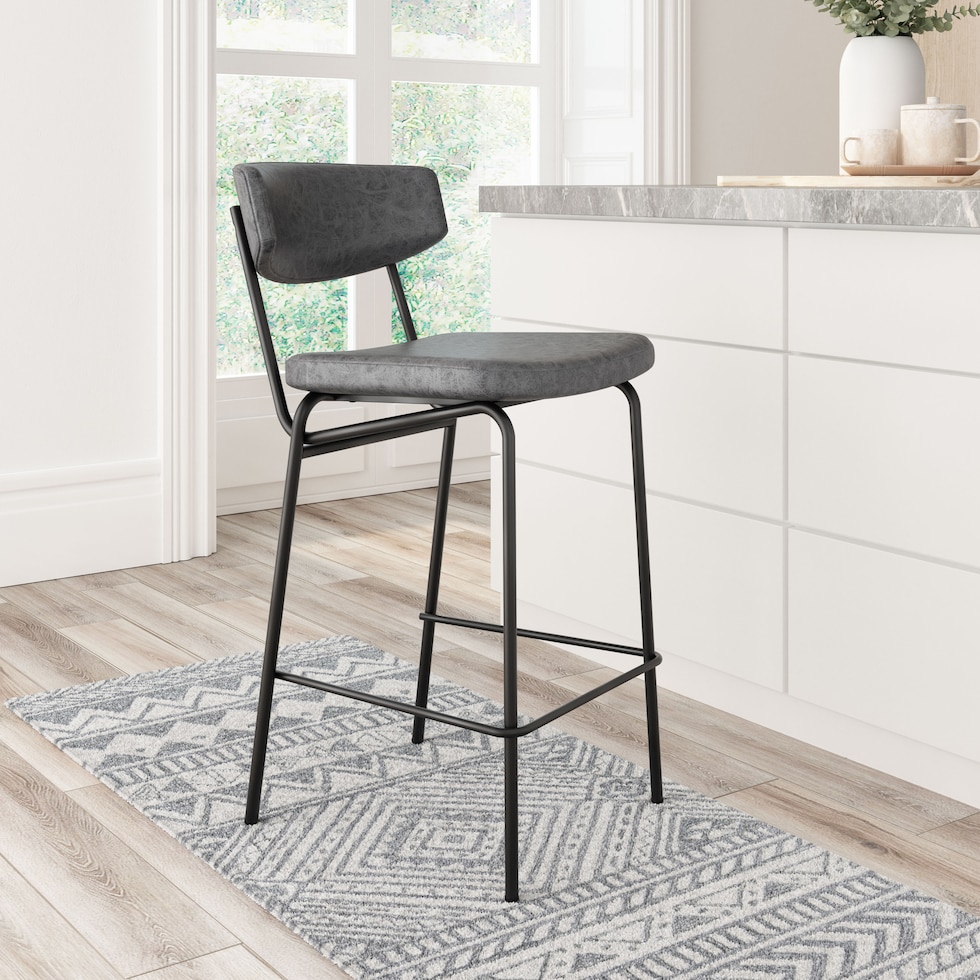 betta black counter height stool   