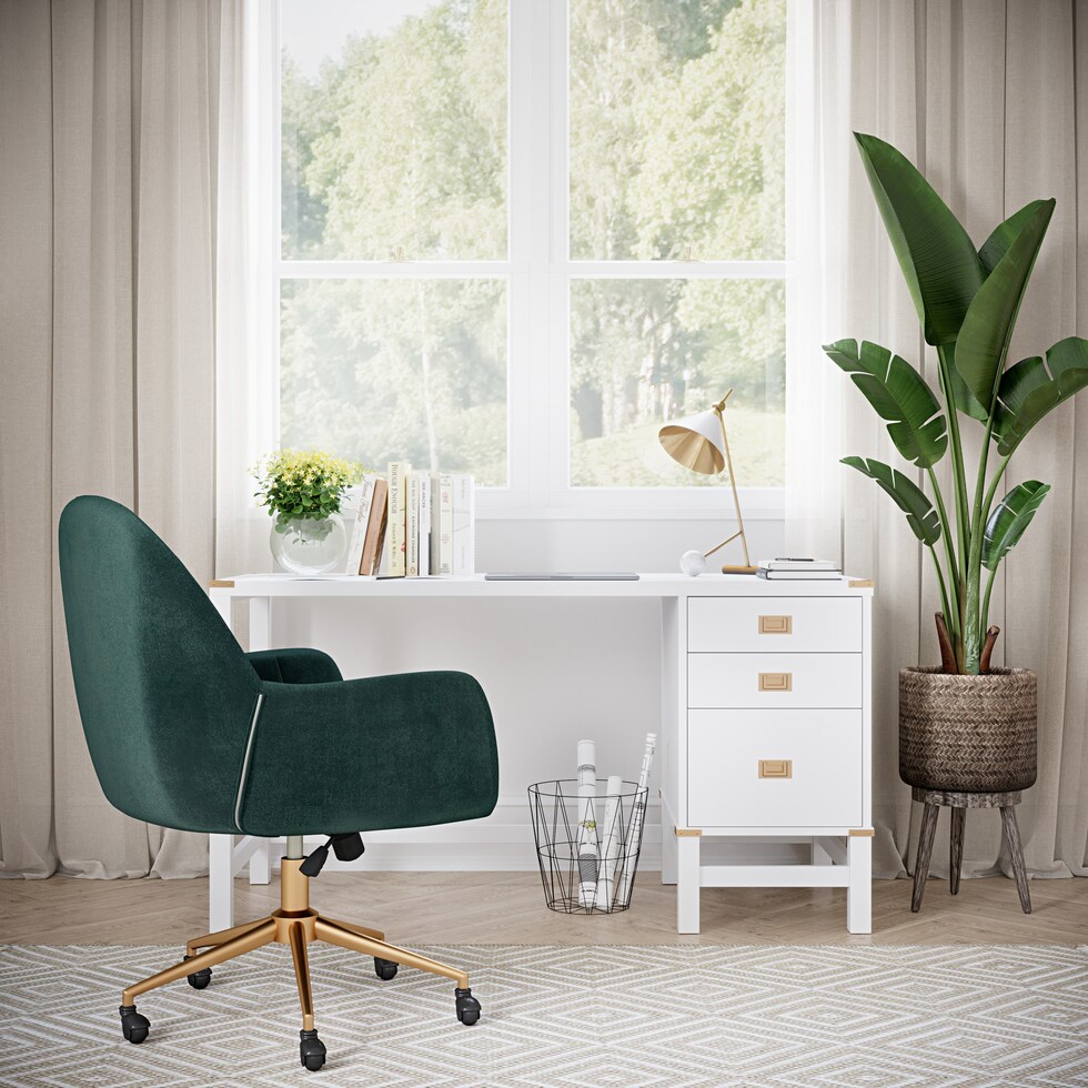 betta white desk   