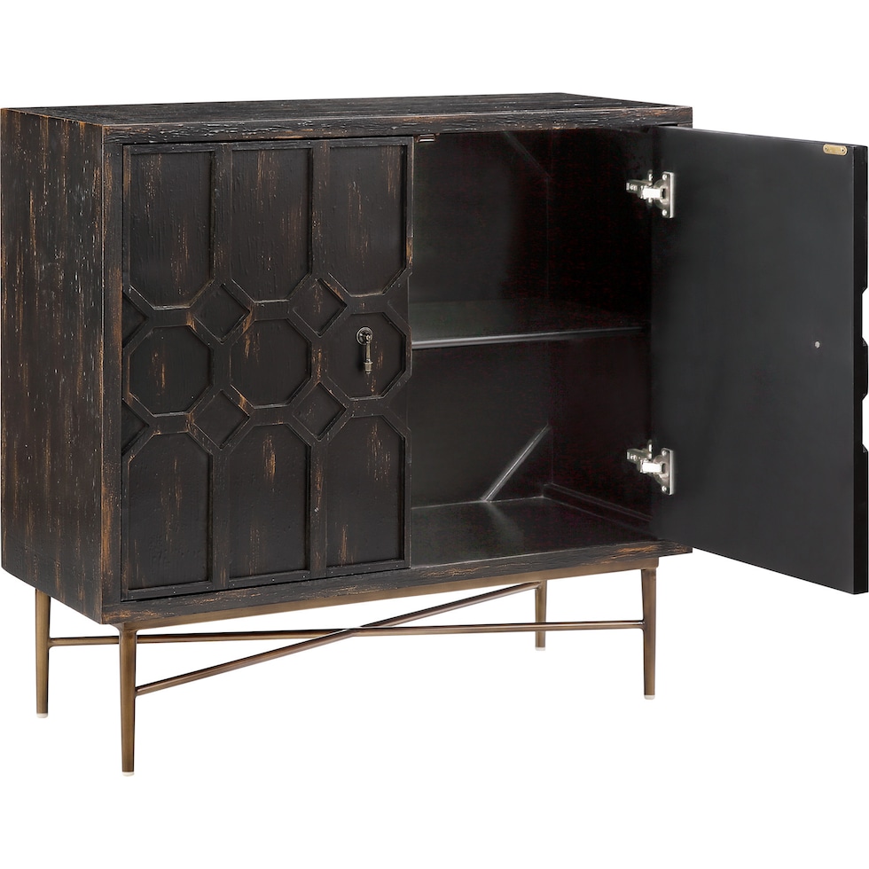 betty black accent cabinet   