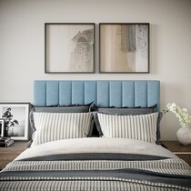 bevelyn blue queen headboard   