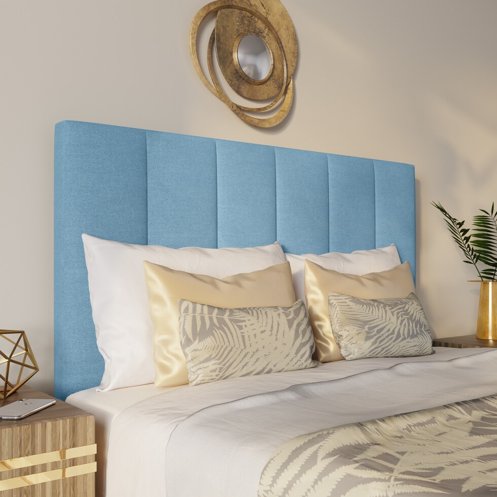 bevelyn blue twin headboard   